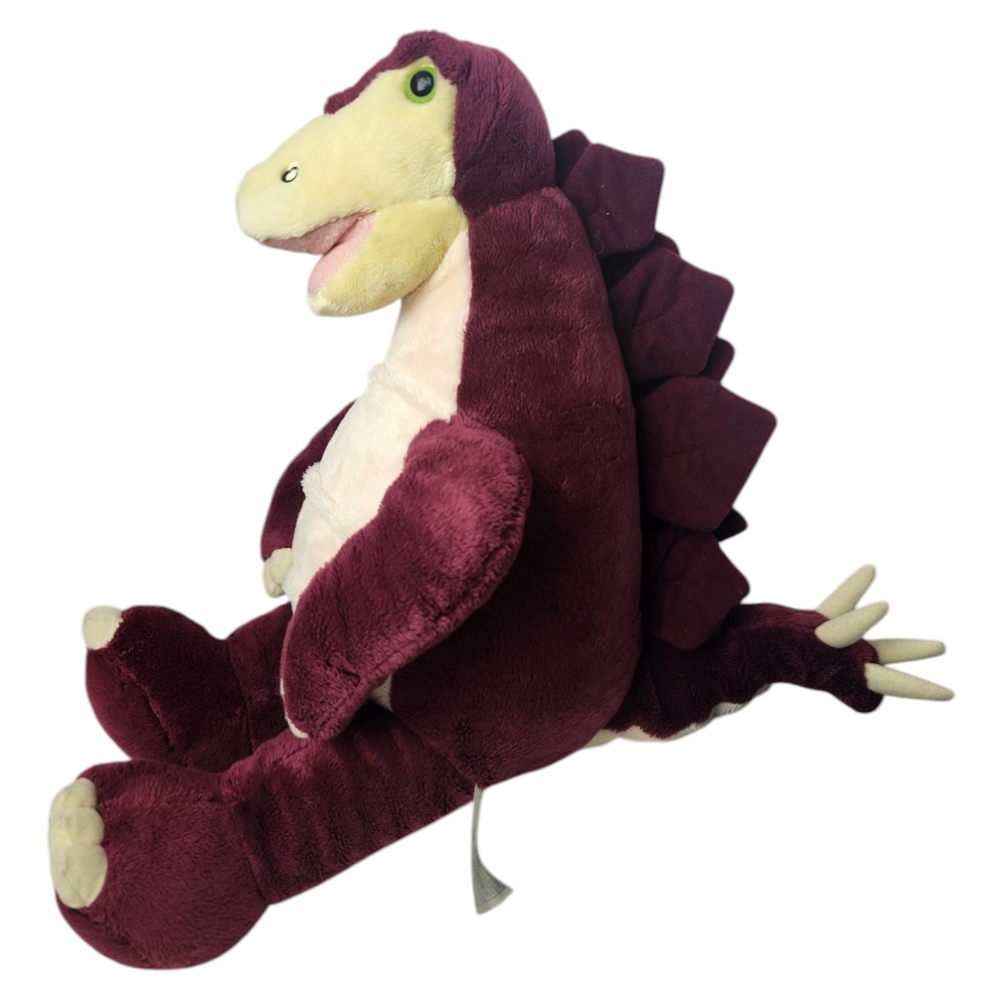 RARE Build A Bear Red Maroon Dinosaur Stegosaurus 16" Stuffed Plush Retired